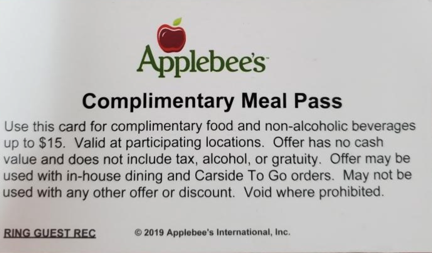 Applebees MealPass